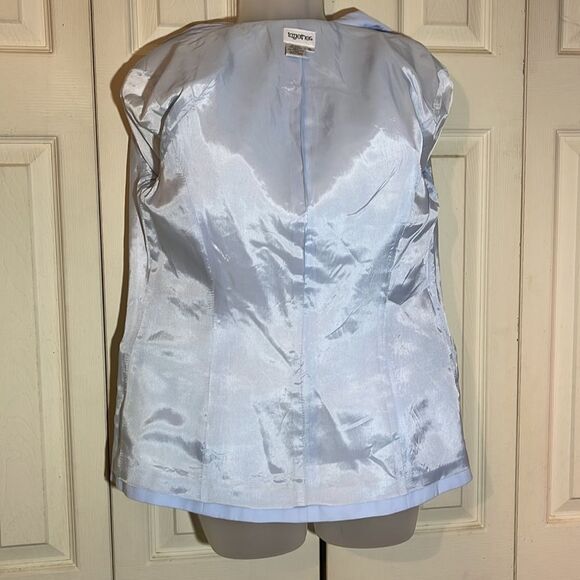 Together Spiegel Vintage 1990s Sky Blue Blazer Sequined Trim 10 - Picture 14 of 16